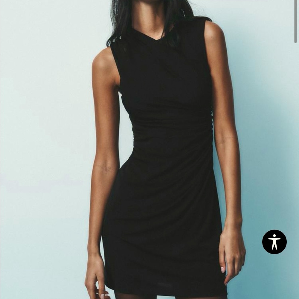 ZARA NWT SHORT DRESS WITH RUCHING